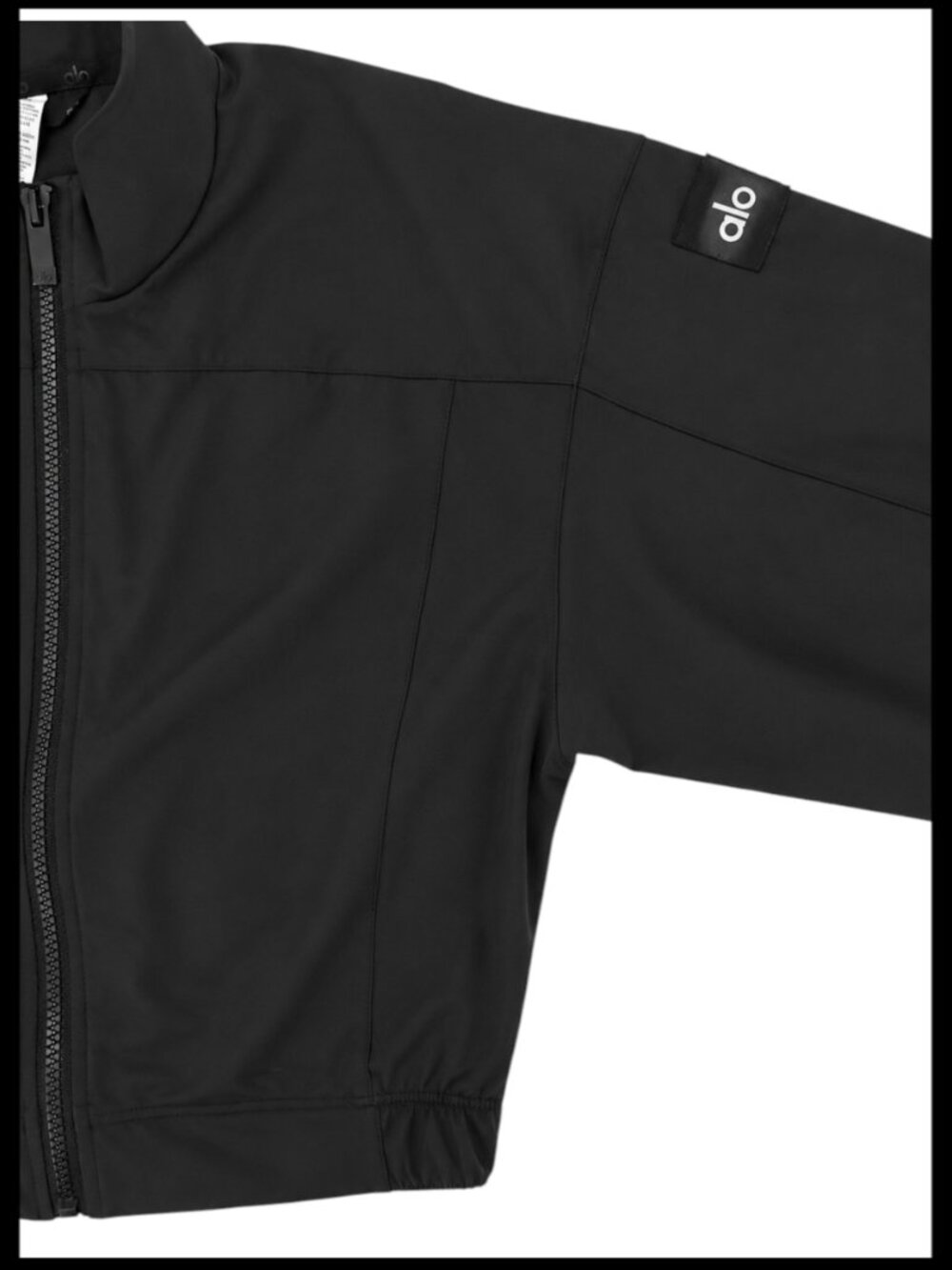 Alo Yoga Clubhouse Cropped Jacket Black Mesh Lined XS - Picture 12 of 16